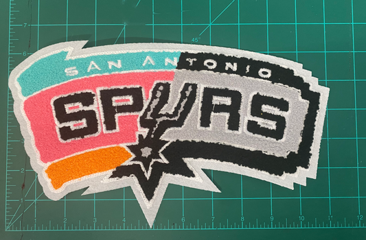 Chenille Half & Half Spurs Logo