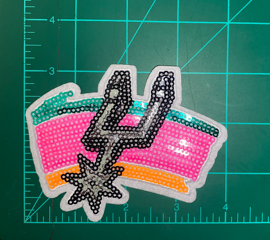 Sequence Neon Pink Spurs Hat Patch