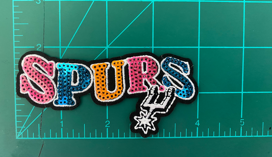 Sequence Multi-Color Spurs Hat Patch